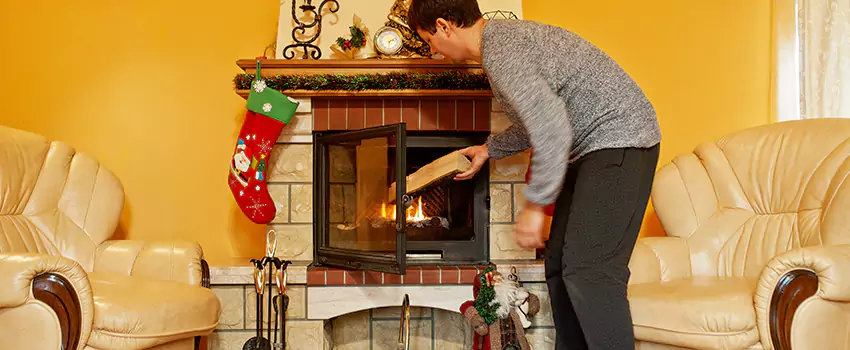 Rusted Metal Fireplace Restoration in Gulfport, Mississippi